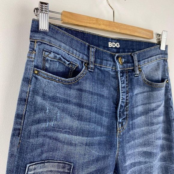 BDG High Rise Twig Ankle Patch Work Jeans - Picture 2 of 6